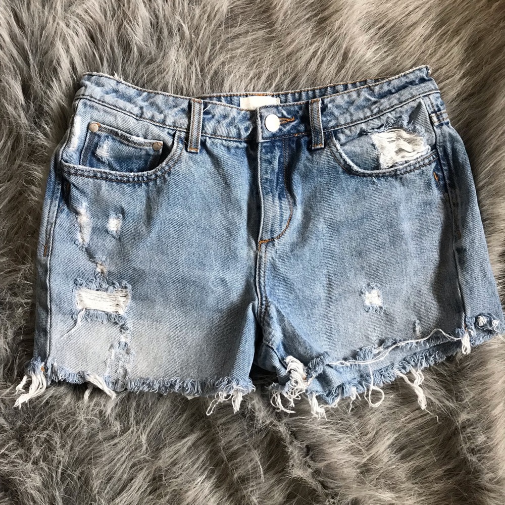 Gilded Intent distressed shorts